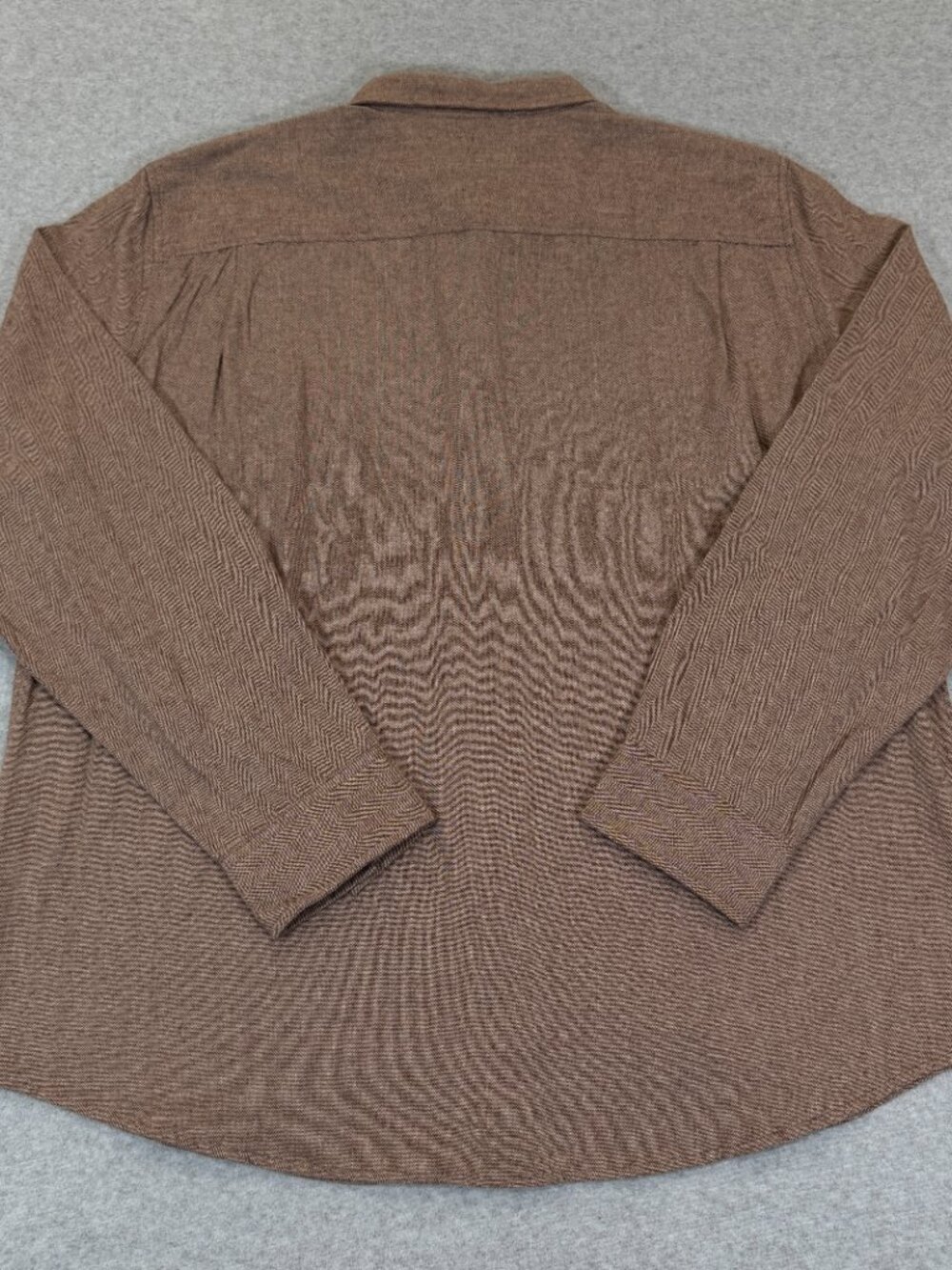 Weatherproof Vintage Men's Herringbone Long Sleeve Shirt XXL Chicory Brown NWT - Picture 3 of 12